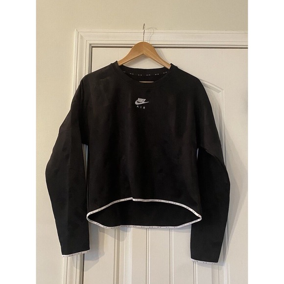 New Nike Dri-fit Women’s Functional Long Sleeve Crop Run Top Midlayer CJ1882-010 - Picture 5 of 11